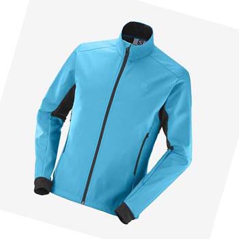 Salomon AGILE SOFTSHELL Erkek Ceket Mavi | TR 3258FDN